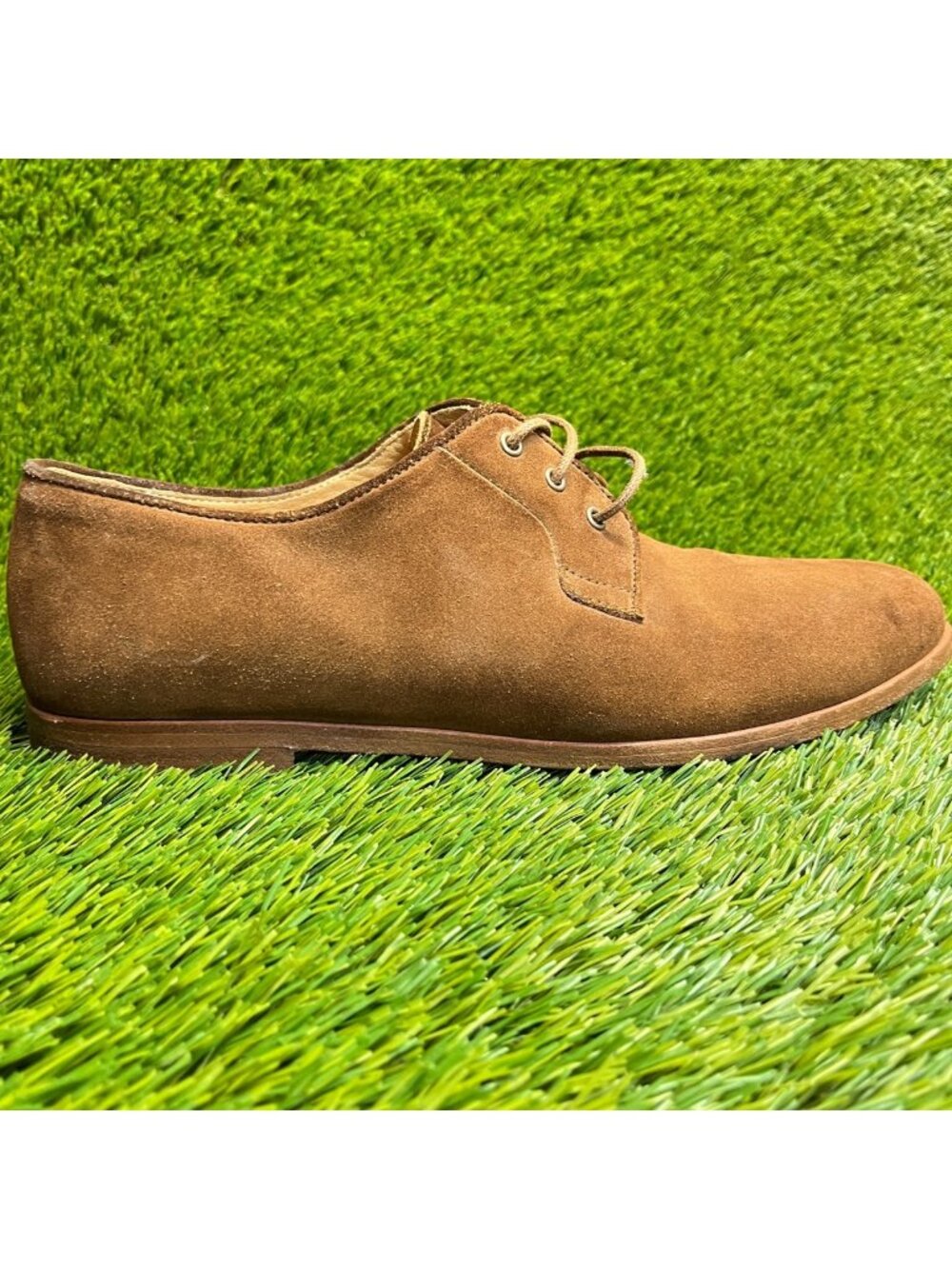 A.P.C. Rue Madame Paris Mens Size 10 Brown Classic Plain Toe Lace Up Dress Shoes